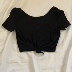 Black Tie Crop Top Large